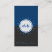 Elegantes zweifarbiges Monogramm und Beruf! Visitenkarte (Vorderseite)
