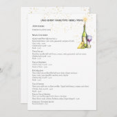 Elegantes zweiseitiges MENU-Template Weinkäse Einladung (Vorne/Hinten)