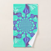 Elegantes Zyan Wertvoll blau Badhandtuch Set (Handtuch)