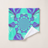 Elegantes Zyan Wertvoll blau Badhandtuch Set (Waschlappen)