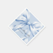 Eleganthing Blue Bow Paper Napkin Serviette (Ecke)