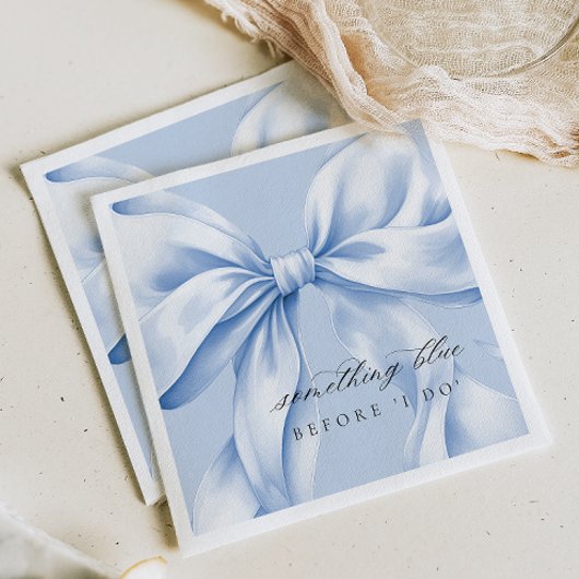Eleganthing Blue Bow Paper Napkin Serviette