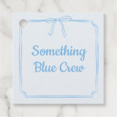 Eleganthing Blue Crew Niedlich Bow Brautparty Geschenkanhänger (Vorderseite)