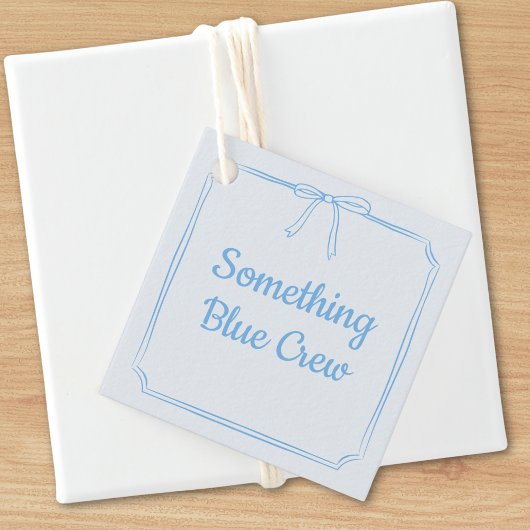 Eleganthing Blue Crew Niedlich Bow Brautparty Geschenkanhänger