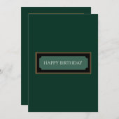 Elegantholz Grün "Glücklicher Geburtstag, Vater" K (Vorne/Hinten)