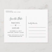 Elegantly Penned | FOTO SAVE THE DATE Ankündigungspostkarte (Rückseite)