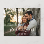 Elegantly Penned | FOTO SAVE THE DATE Ankündigungspostkarte (Vorderseite)