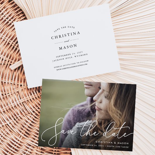 Elegantly Penned | Vollständiges Foto Save The Date