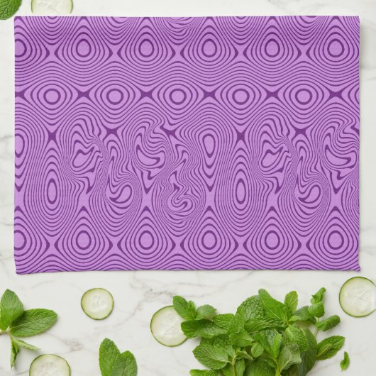 Elegantly Trippy Lines and Shapes Pattern Geschirrtuch (Gefaltet)