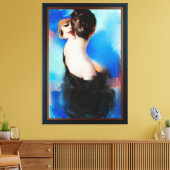 Eleganto Black by Rolf Armstrong Leinwanddruck (Insitu (Wohnzimmer))