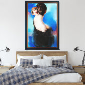 Eleganto Black by Rolf Armstrong Leinwanddruck (Insitu (Schlafzimmer))