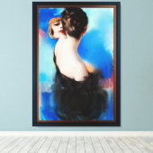 Eleganto Black by Rolf Armstrong Leinwanddruck (Insitu (Holzboden))