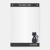 Eleganto do List & Black Cat Silhouette Post-it Klebezettel (Vorderseite)