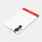 Eleganto do List & Black Cat Silhouette Post-it Klebezettel (angewinkelt)