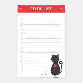 Eleganto do List & Black Cat Silhouette Post-it Klebezettel (Vorderseite)