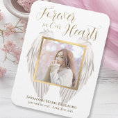 Eleganto Forever in Our Hearts Angel Wings Foto Magnet