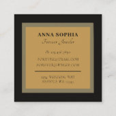 Eleganto Forever Permanent Juwelry Quadratische Visitenkarte (Rückseite)