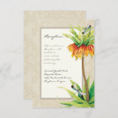 Eleganto Fritillaria n Dragonfly Empfang Einladung (Vorne/Hinten)