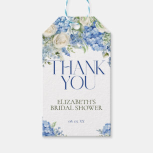 Eleganto Modern Blue Hydrangea Floral Vielen Dank Geschenkanhänger