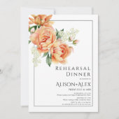 Eleganto-Peony-Blume Probe-Dinner Einladung (Vorderseite)