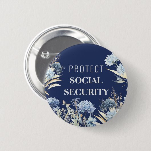 Eleganto Protect Social Security Anti Trump Button (Vorne & Hinten)