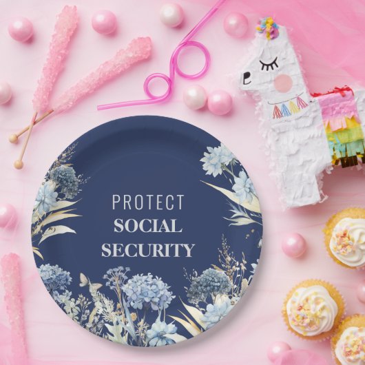 Eleganto Protect Social Security Anti Trump Pappteller (Party)