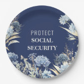 Eleganto Protect Social Security Anti Trump Pappteller (Vorderseite)