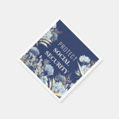 Eleganto Protect Social Security Anti Trump Serviette (Ecke)