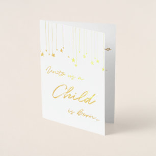 Eleganto Uns Ein Kind ist Geboren Folienkarte