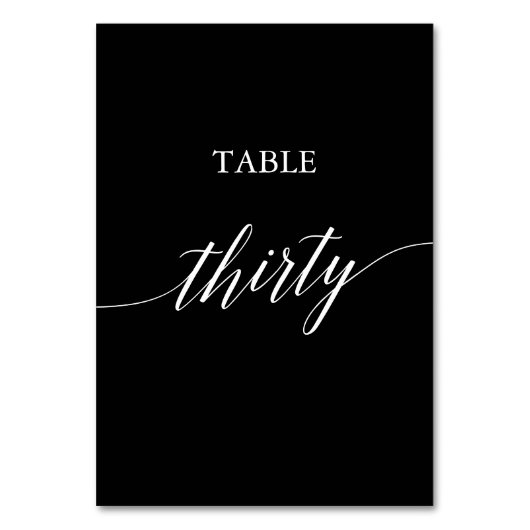 Eleganto White auf Black Tischnummer 30 (Vorderseite)