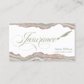 Elegantsage Green Beruflich Insurance Agent Visitenkarte (Vorderseite)