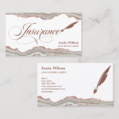 Elegantsage Green Beruflich Insurance Agent Visitenkarte (Vorne/Hinten)