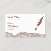 Elegantsage Green Beruflich Insurance Agent Visitenkarte (Rückseite)