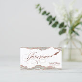 Elegantsage Green Beruflich Insurance Agent Visitenkarte (Stehend Vorderseite)