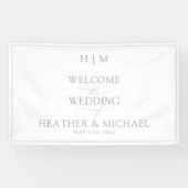 Elegantsage Green Calligraphy Monogram Banner (Horizontal)