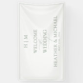 Elegantsage Green Calligraphy Monogram Banner (Vertikal)