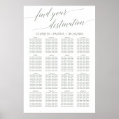 Elegantsage Green Calligraphy Travel Plan Poster (Vorne)