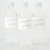 Elegantsage Green Celebration and Hydration Wasserflaschenetikett (Flaschen)