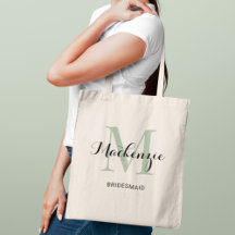 Elegantsage Green Custom Wedding Bridesmaid Name
