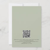 Elegantsage Green Floral Bouquet Abend QR Code Einladung (Rückseite)