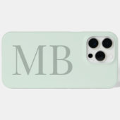 Elegantsage Green Minimalistisch Initial Monogram Case-Mate iPhone Hülle (Rückseite (Horizontal))