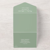 Elegantsage Green Modern Floral UAWG QR Code All In One Einladung (Außenbereich)