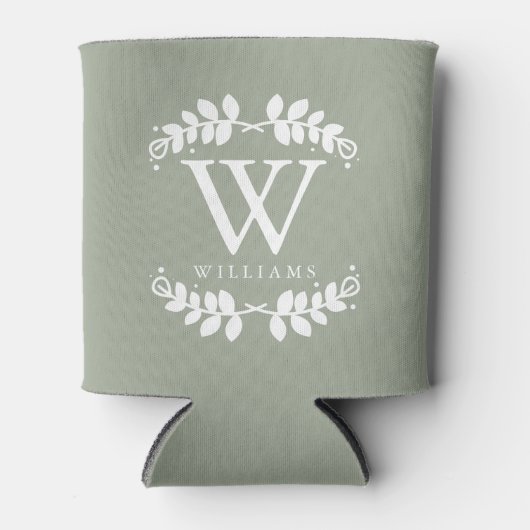 Elegantsage Green Monogram Dosenkühler (Vorderseite)