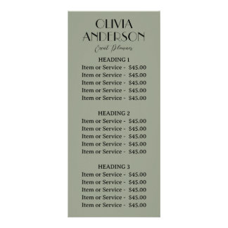 Elegantsage Green Neutral Boho Moderne einzigartig Werbekarte