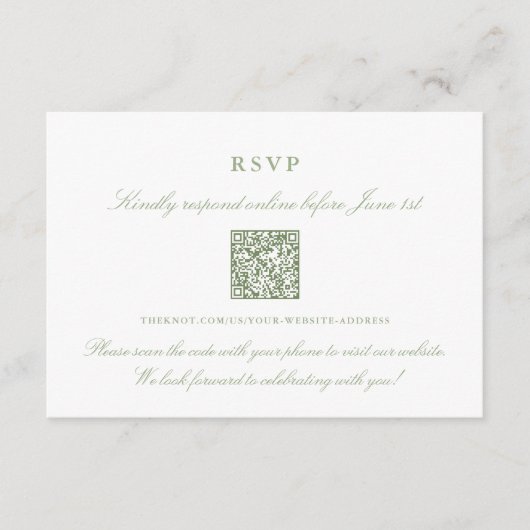 Elegantsage Green Online UAWG QR Code Begleitkarte (Vorderseite)