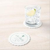 Elegantsage Green Script Oh Baby Shower Untersetzer (Vor Ort)