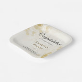 ElegantScript Retirement Party Gold Confetti Gast Pappteller (Gewinkelt)