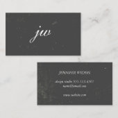 ElegantTexture Monogram Visitenkarte (Vorne/Hinten)