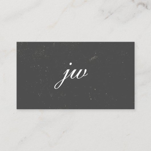 ElegantTexture Monogram Visitenkarte (Vorderseite)