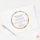 Eleganweiß mit Imitate Gold Foil Kosmetik Label Runder Aufkleber (Umschlag)